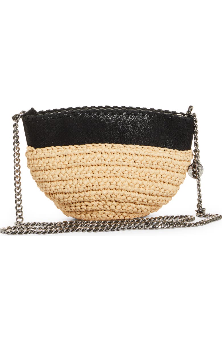 Stella McCartney Small Falabella Raffia Crossbody Bag, Alternate, color,