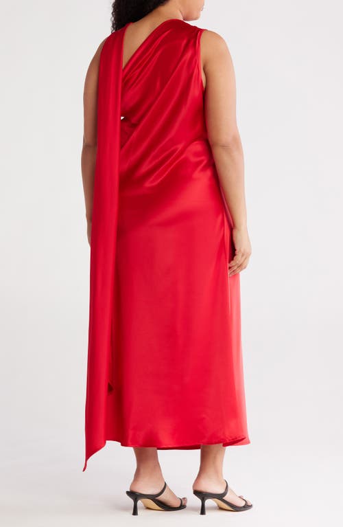 Shop Renee C Scarf Neck One-shoulder Maxi Dress