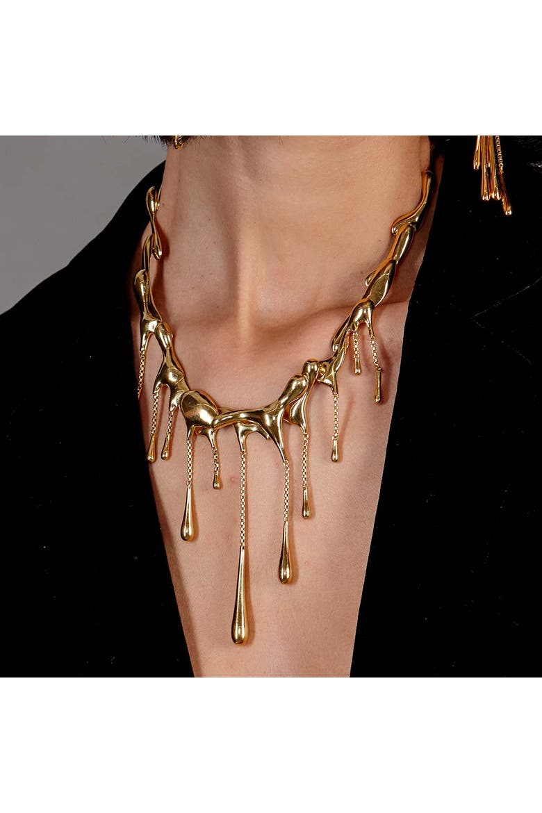 Multi Drop Necklace, Alternate, color, Gold