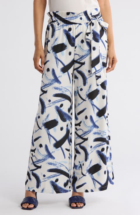 Printed Wide Leg Pants