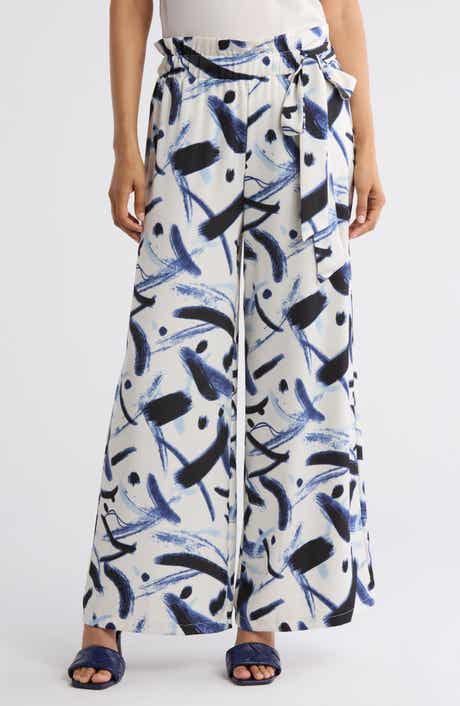 PATRIZIA LUCA Printed Wide Leg Pants
