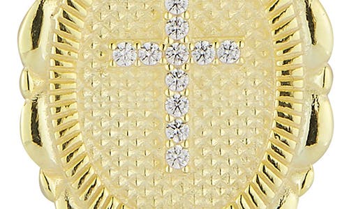 Sphera Milano Cubic Zirconia Cross Pendant Necklace In Gold