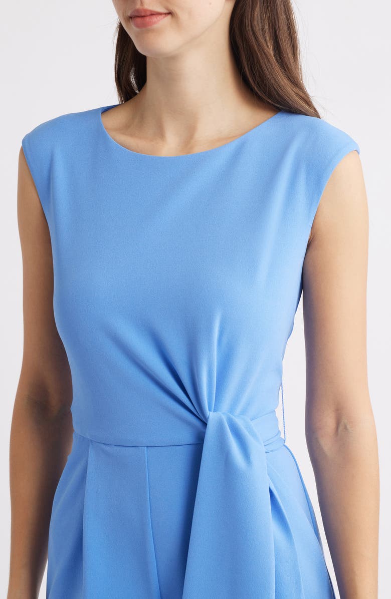 Tahari ASL Side Knot Scuba Crepe Jumpsuit, Alternate, color, Ultra Marine