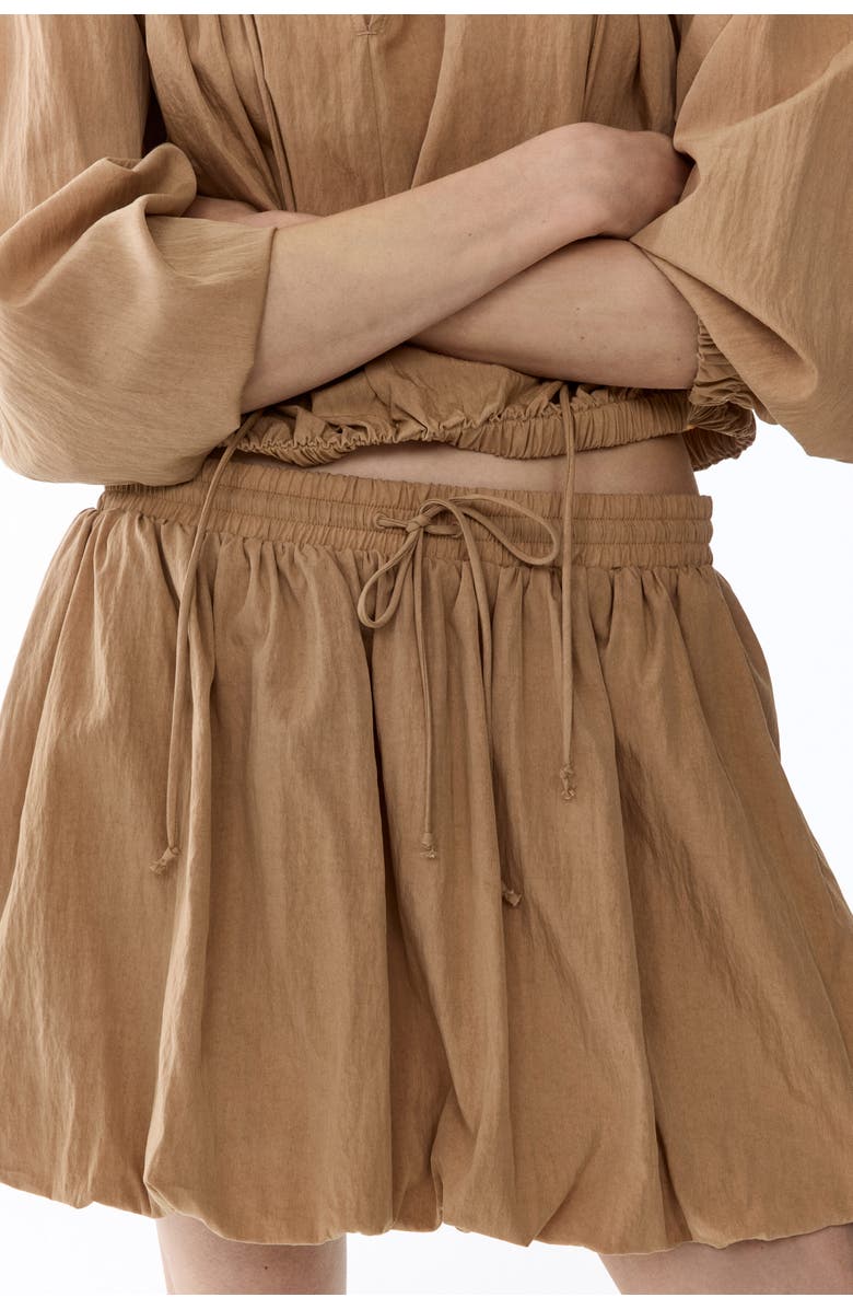 H&M Bubble-hem Skirt, Alternate, color, Beige