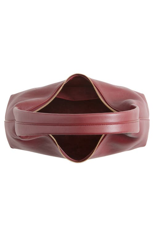 Mansur Gavriel Candy Baguette Leather Shoulder Bag In Burgundy