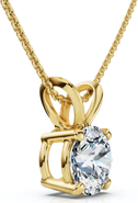 Bliss Diamond 3/4Ct Solitaire Diamond Pendant 14k Gold Women's Necklace Lab Grown EF/VS