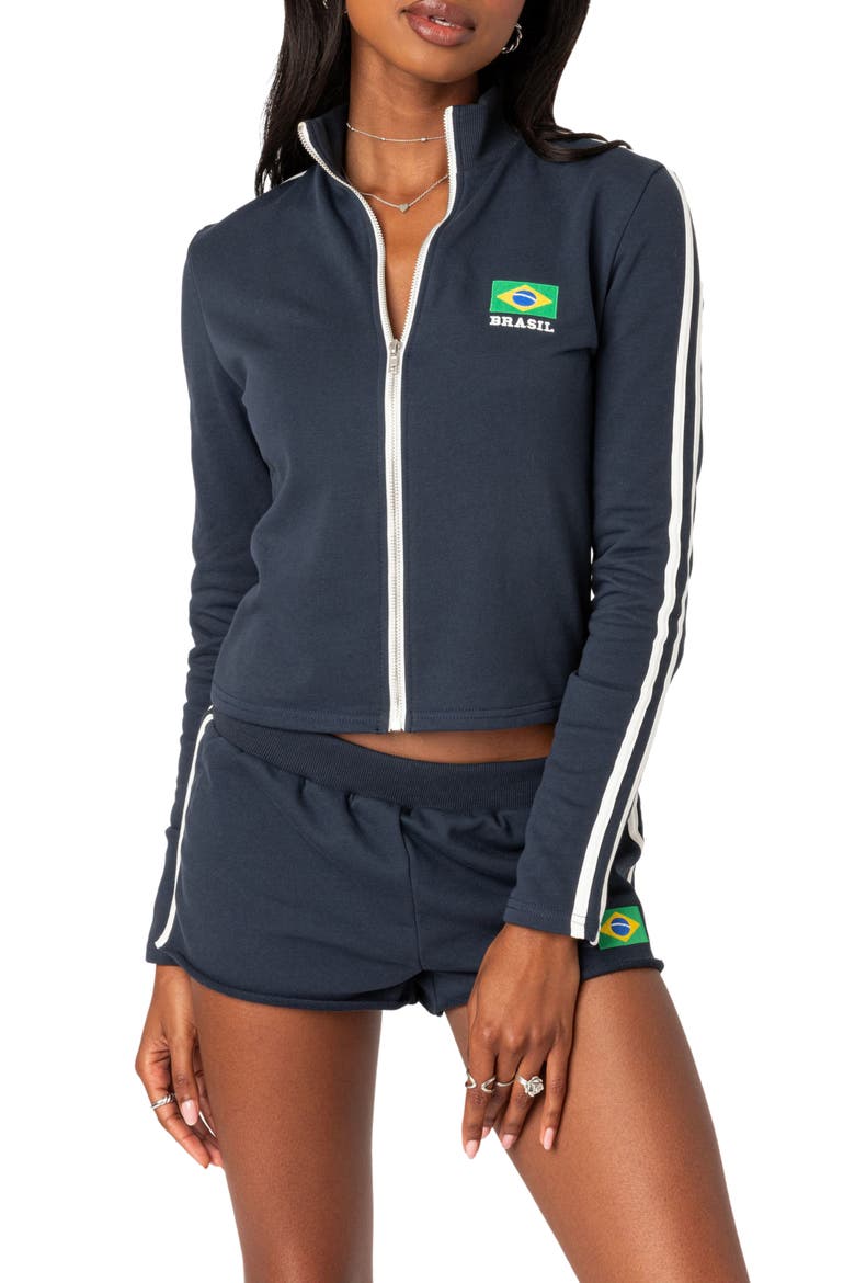 Brasil Track Jacket, Main, color, NAVY