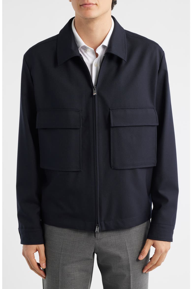 Carper Virgin Wool Shirt Jacket, Alternate, color, DARK BLUE