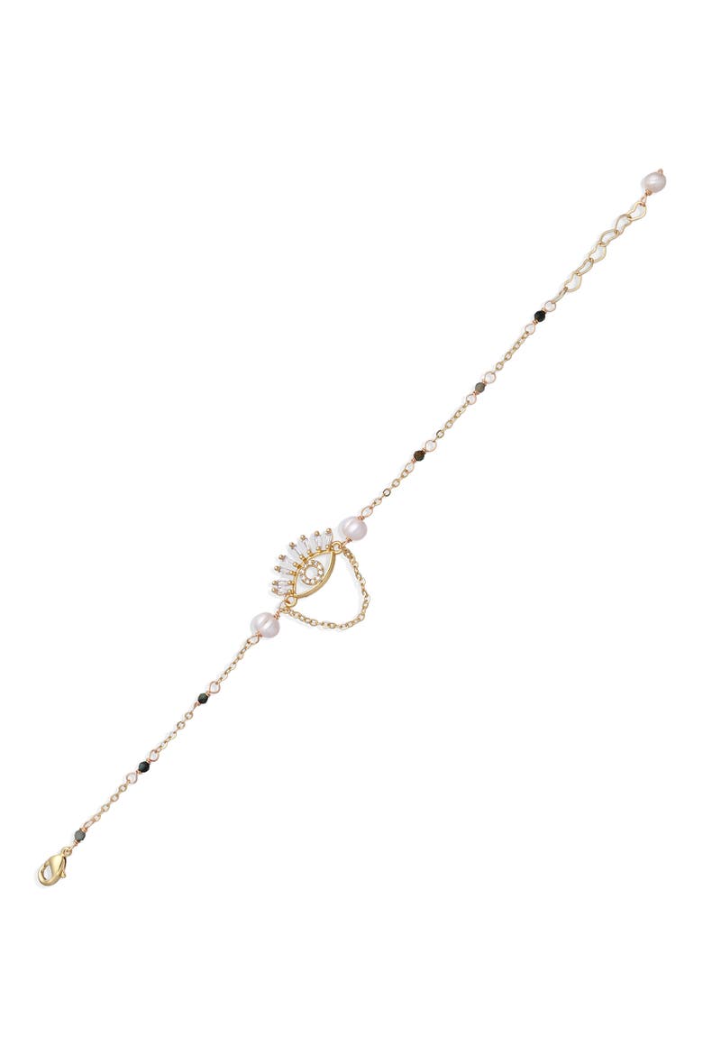 Solenne Freshwater Pearl Bracelet, Alternate, color, GOLD