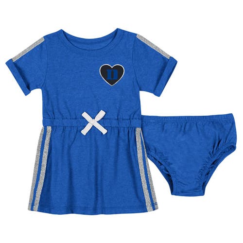 Colosseum Girls Newborn & Infant  Royal Duke Blue Devils Xur Dress And Bloomer Set In Blue