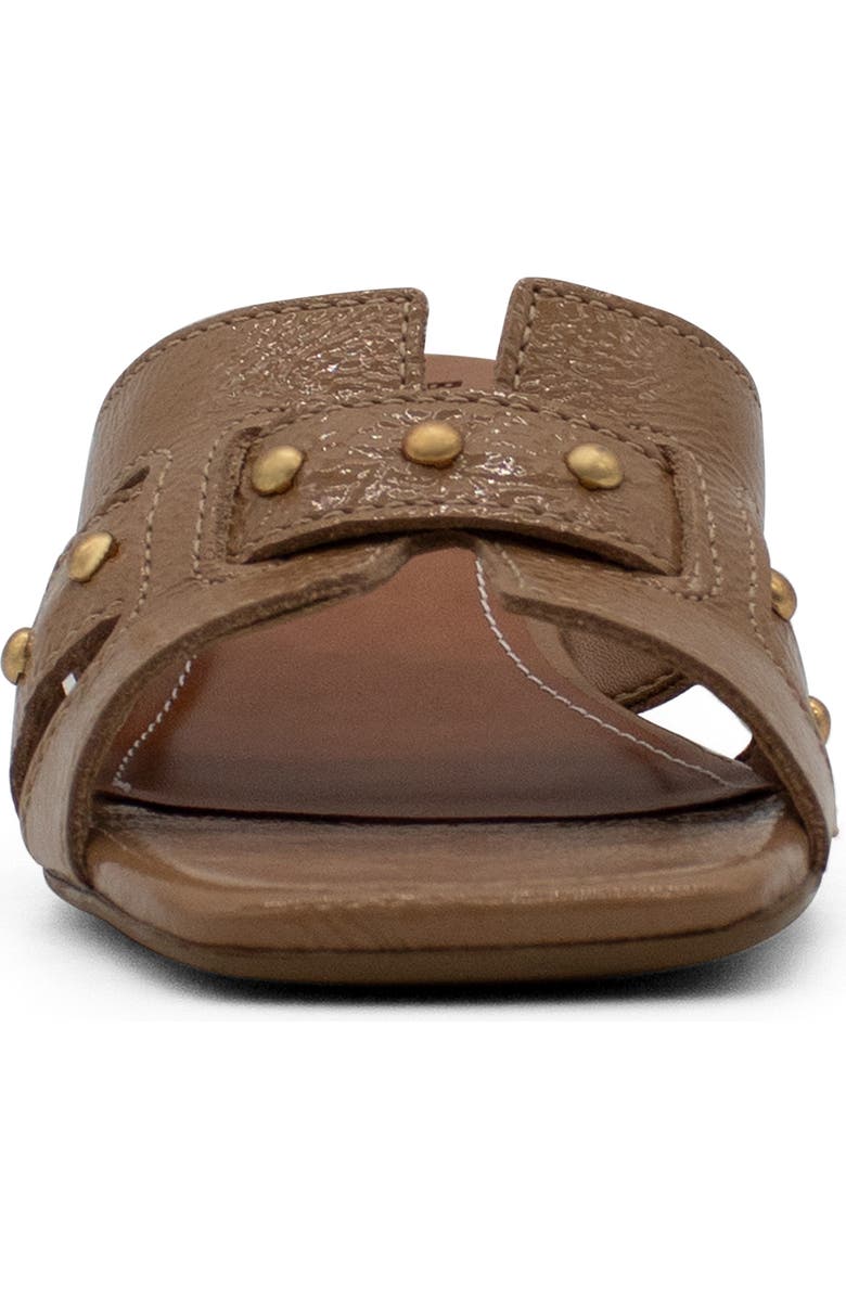 Bottero Studded Leather Slide Sandal, Alternate, color, Bege