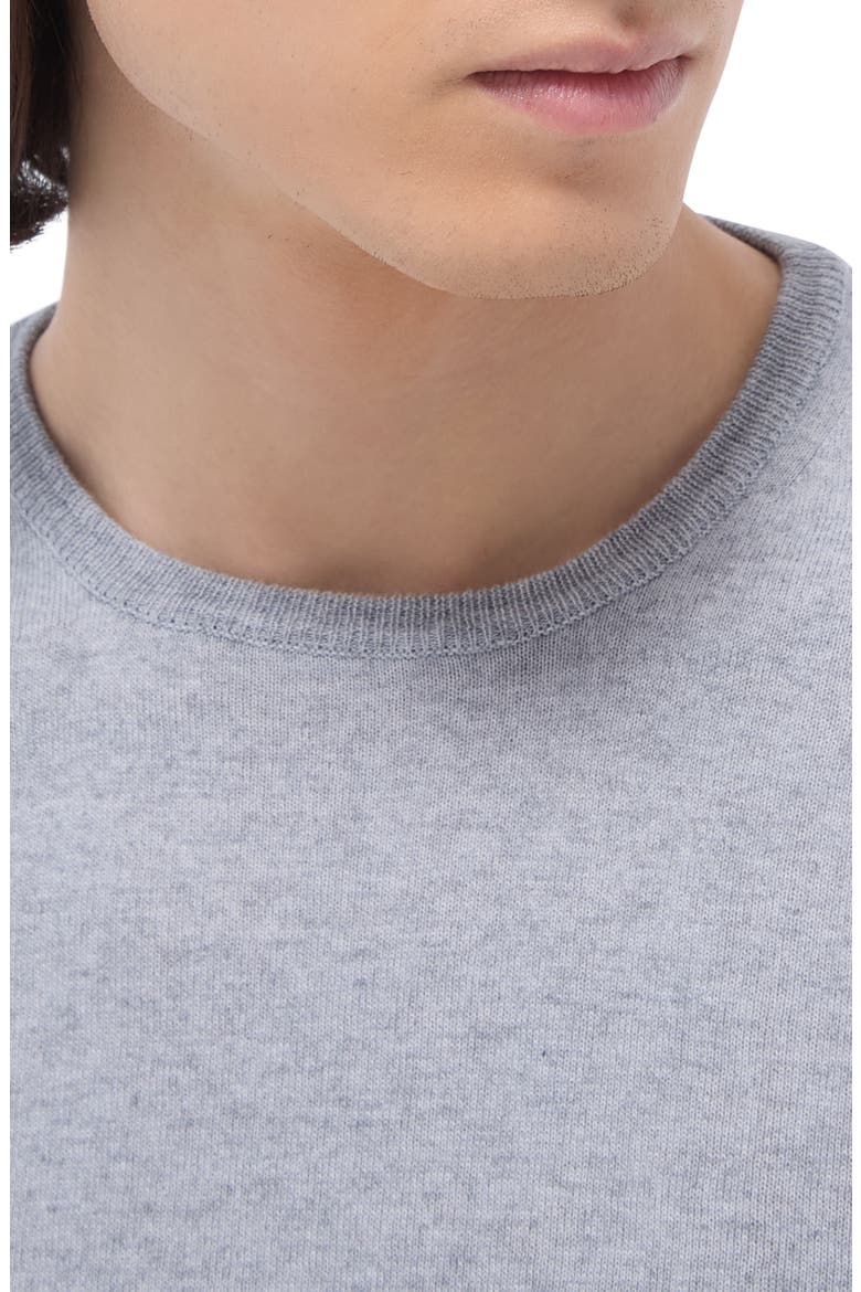 Cotton & Cashmere Crewneck Sweater, Alternate, color, PLATINUM