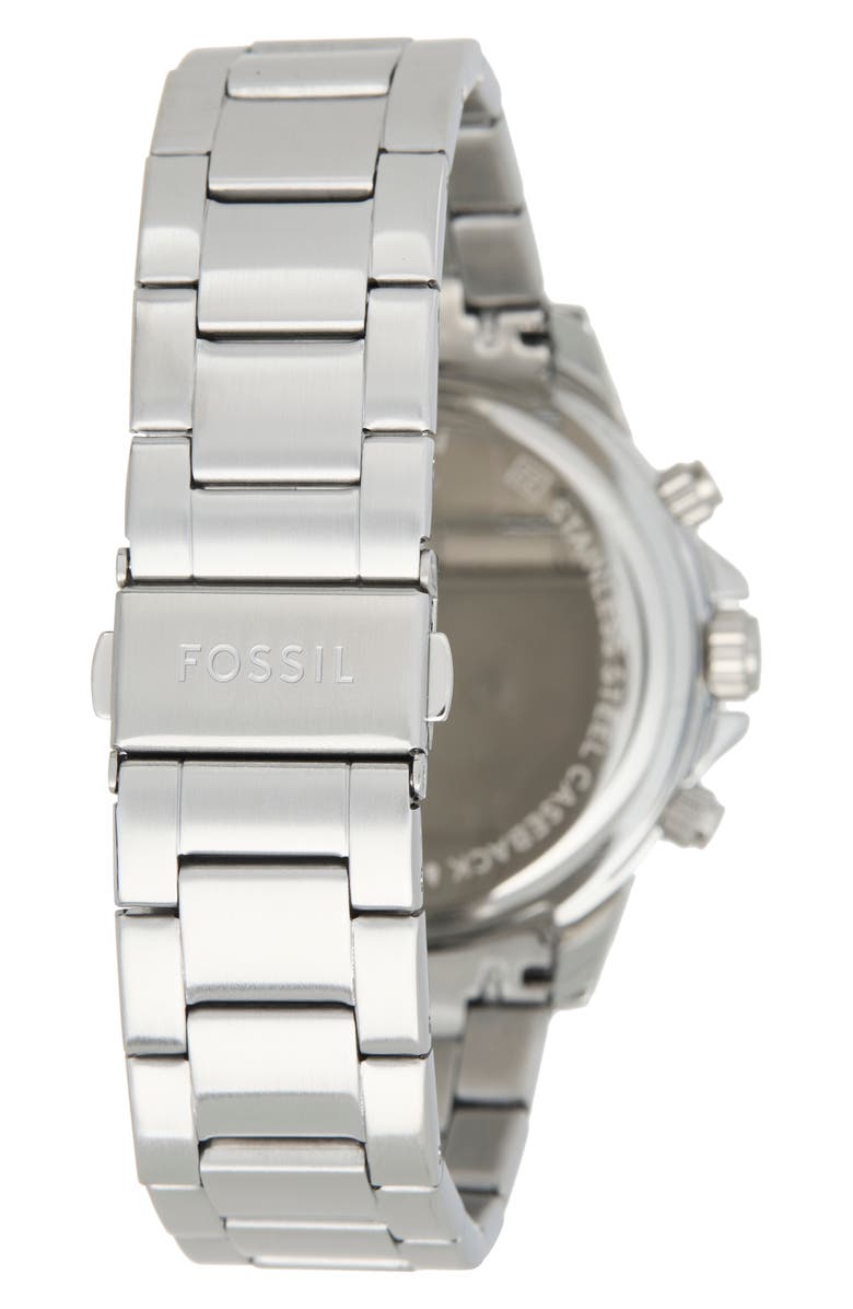 Fossil Bannon Multifunction Stainless Steel Watch, Alternate, color, Silver