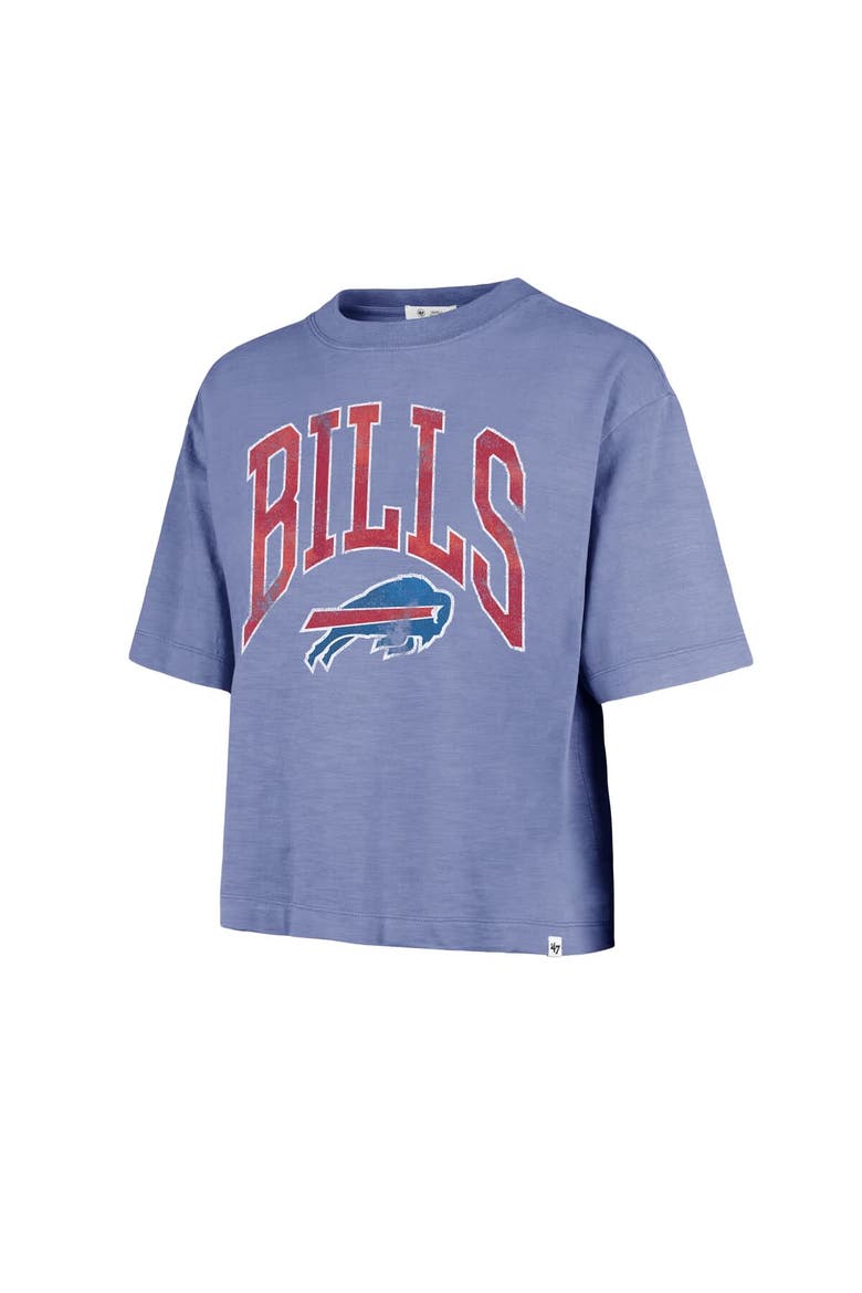 Women's '47  Royal Buffalo Bills Cropped Mindi Slub T-Shirt, Alternate, color, Royal