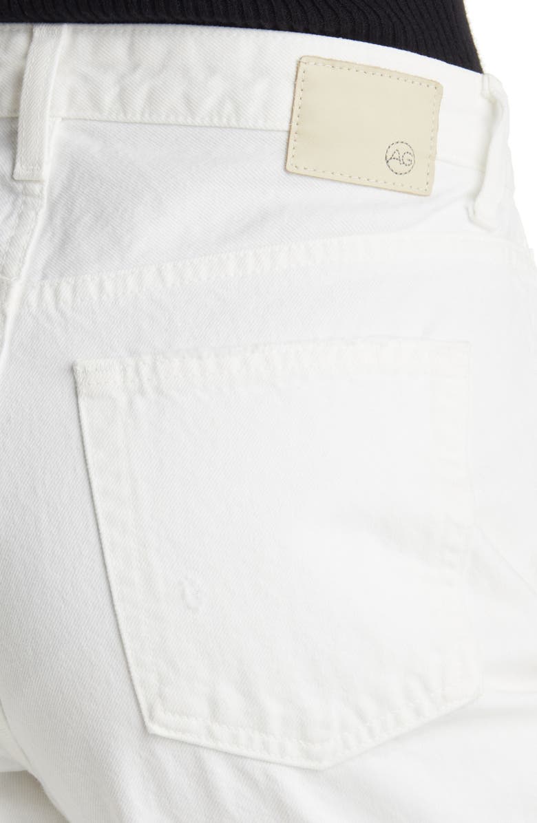 AG Knoxx Distressed High Waist Boyfriend Jeans, Alternate, color, Authentic White Destructed
