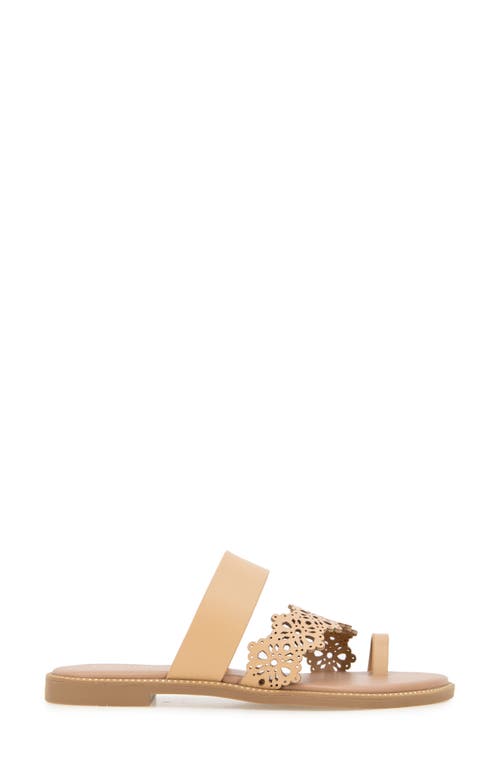 Kensie Marianna Toe Loop Sandal In Tan