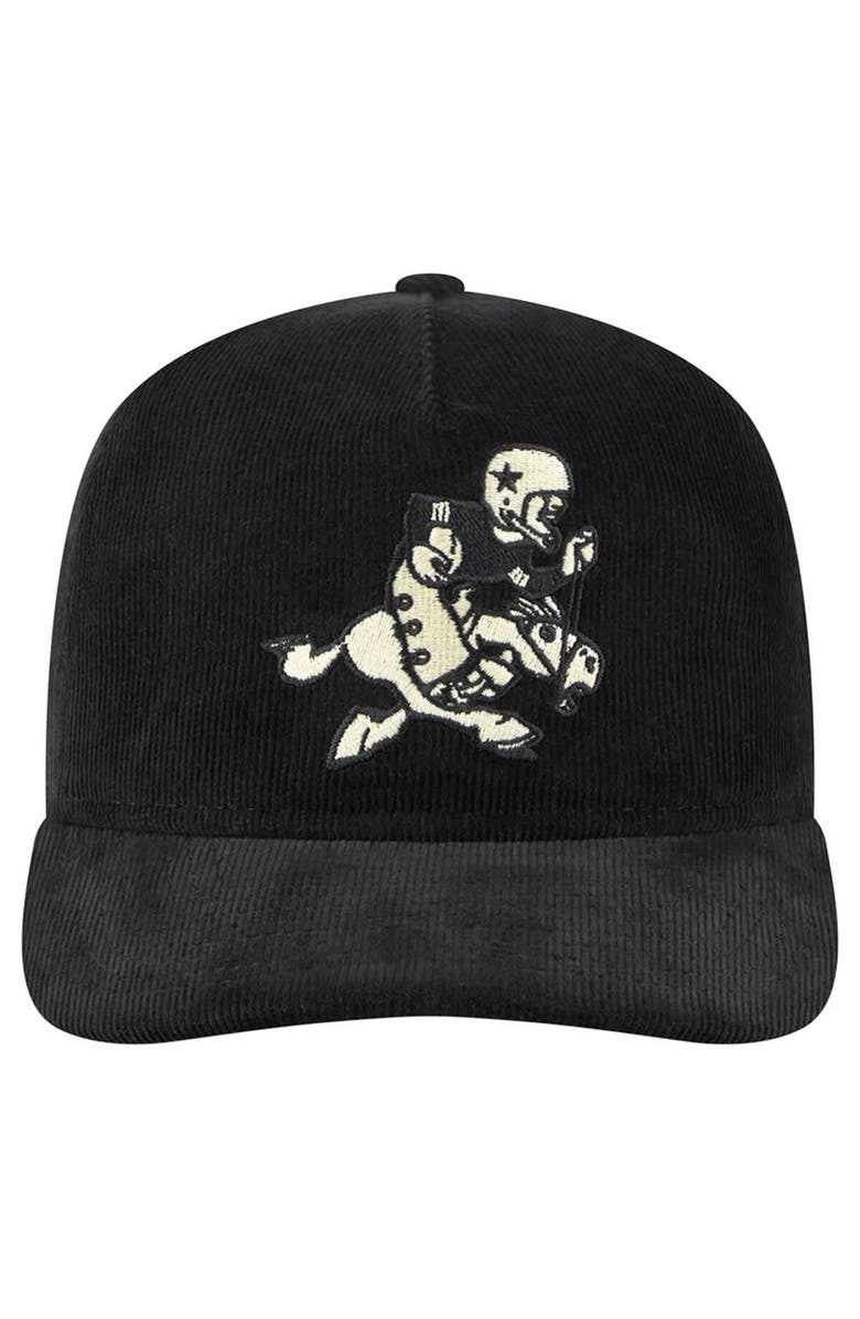 New Era Men's New Era Black Dallas Cowboys Retro Joe Nostalgic Corduroy Golfer Adjustable Hat, Alternate, color, Black