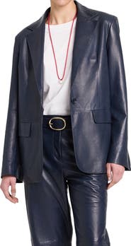 TWP Jillian Leather Blazer