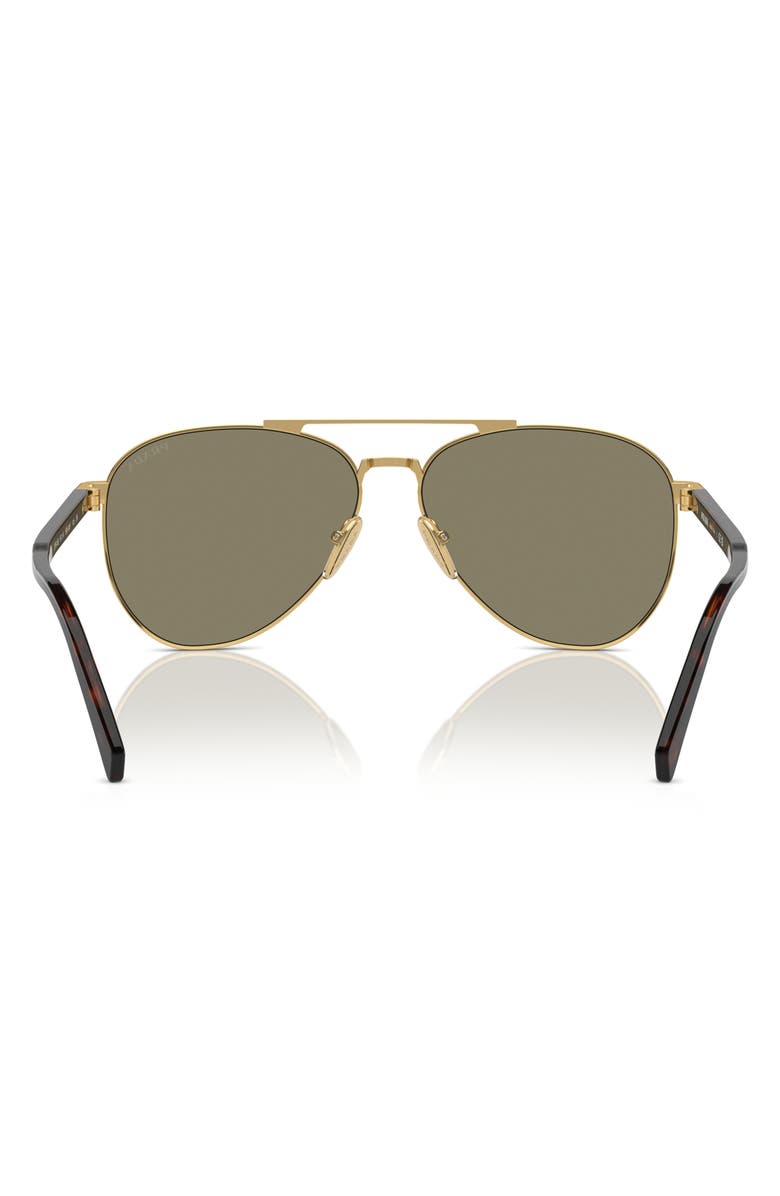 Prada 61mm Pilot Sunglasses, Alternate, color, Lite Brown