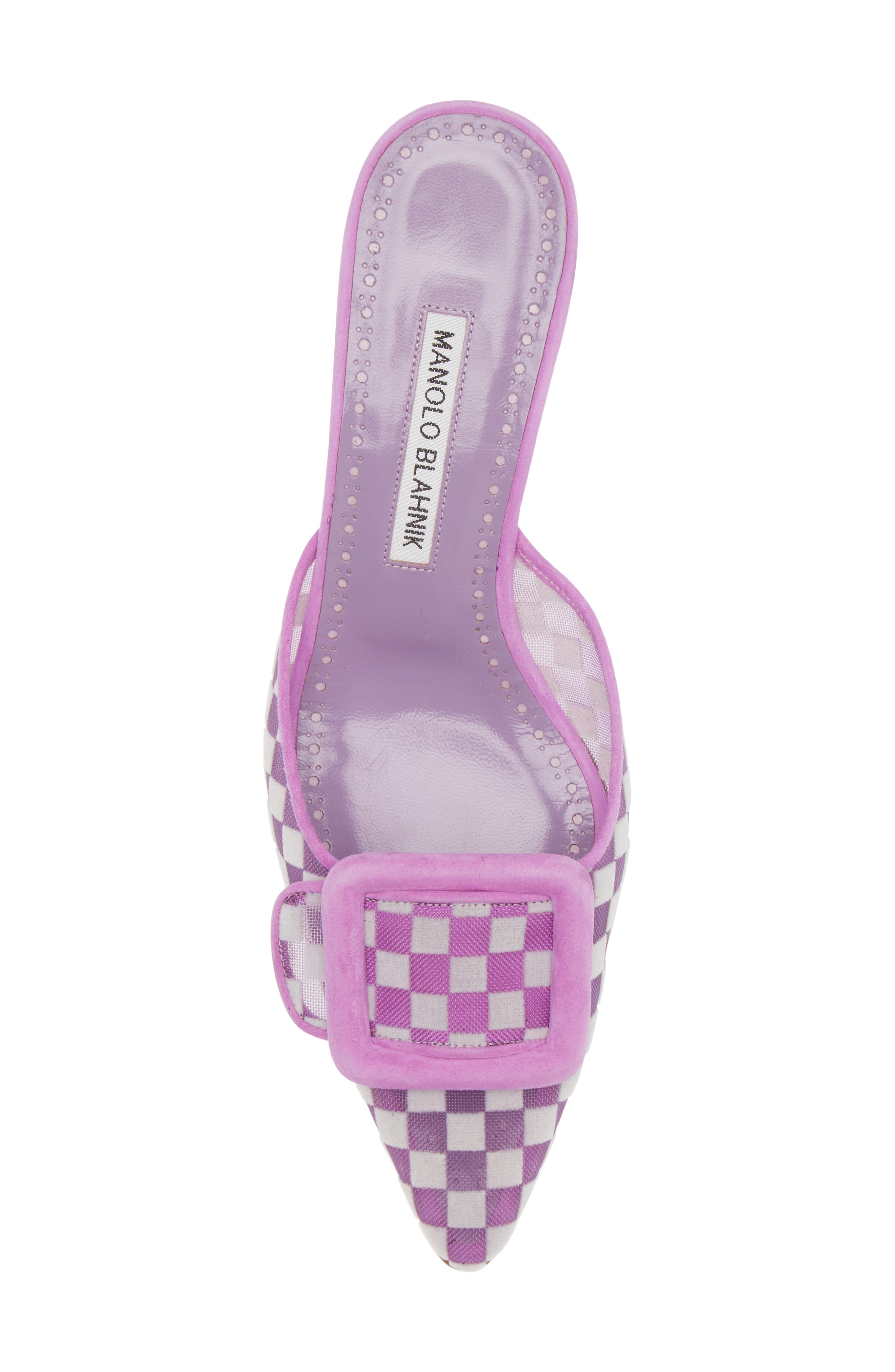 Manolo Blahnik Maysalebi Buckle Kitten Heel Mule, Alternate, color, 