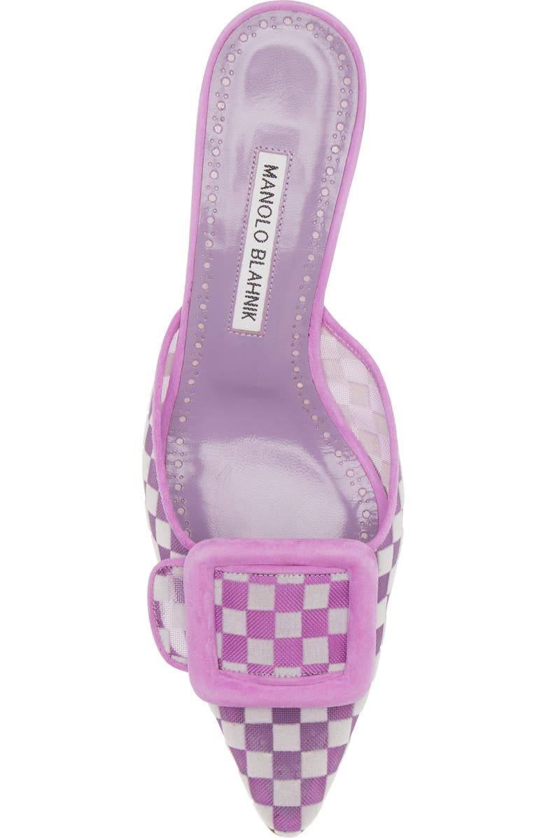 Manolo Blahnik Maysalebi Buckle Kitten Heel Mule, Alternate, color,