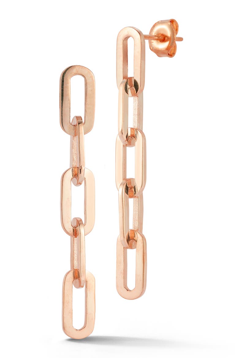 Five Link Drop Earrings, Main, color, ROSE GOLD