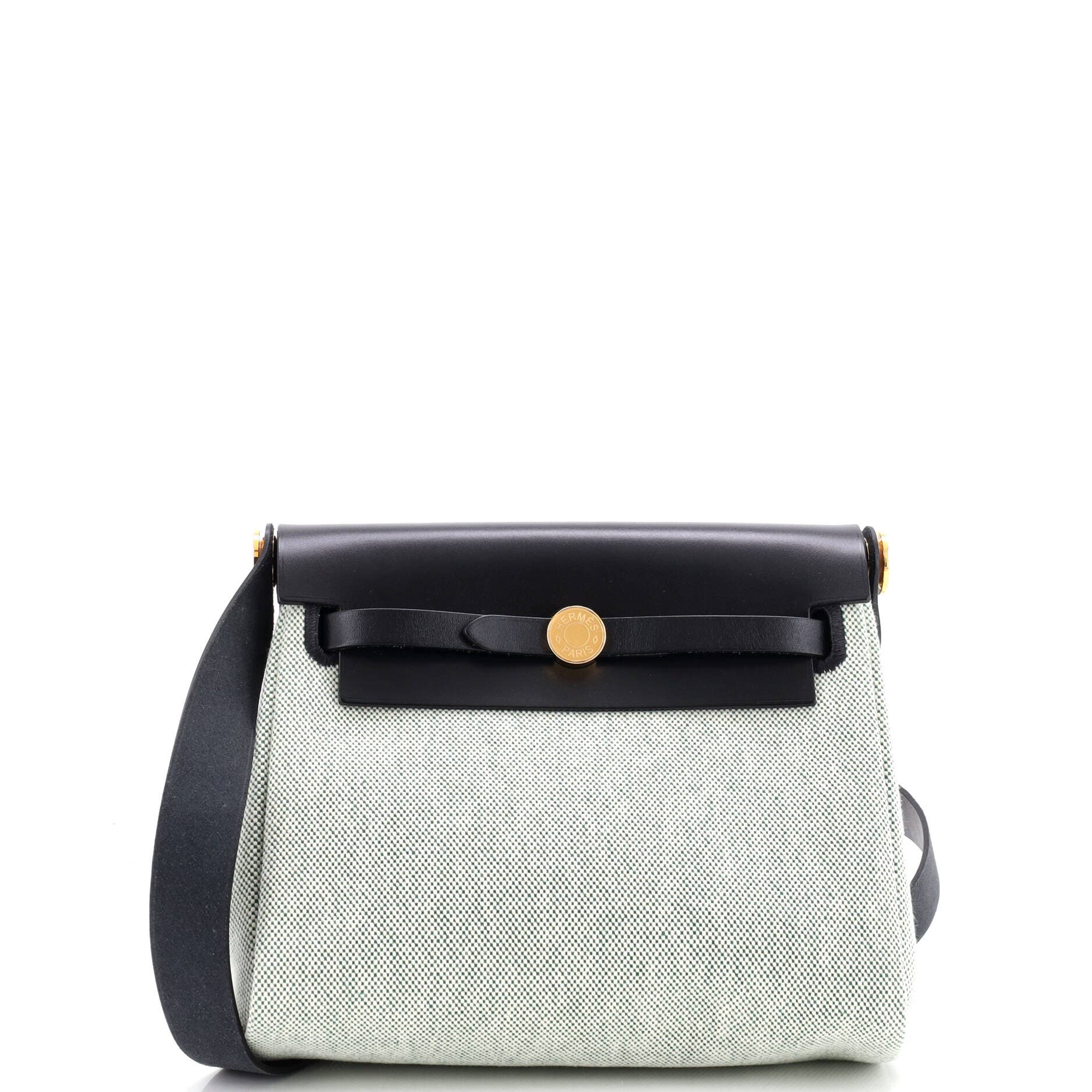 Herbag Zip Toile And Leather 20, Main, color, Black