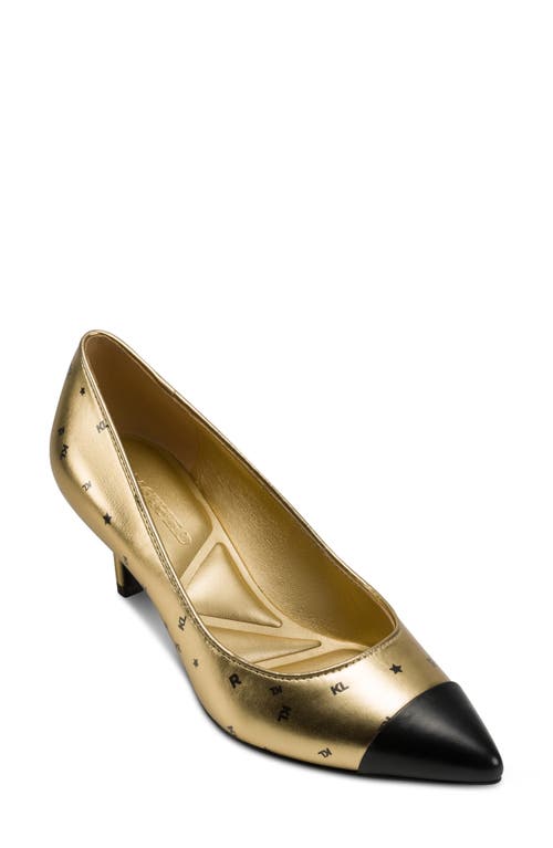 Karl Lagerfeld Paris Riz Cap Toe Pump In Multi