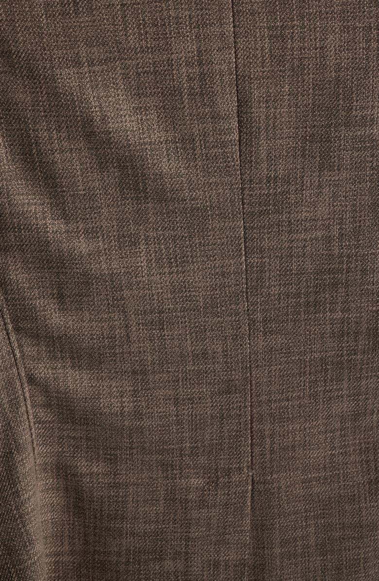 Canali Bruma Trim Fit Light Brown Mélange Cotton & Wool Blend Sport Coat, Alternate, color, Light Brown