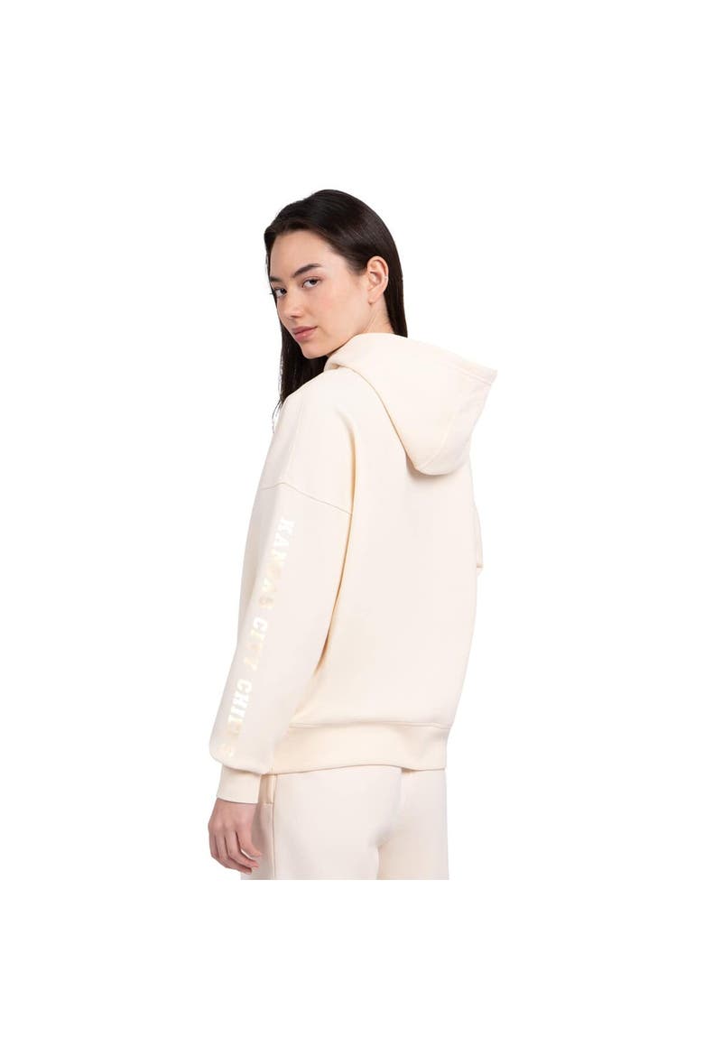 Women's Starter  Cream Kansas City Chiefs Pastels Relaxed Travel Hoodie, Alternate, color, Cream