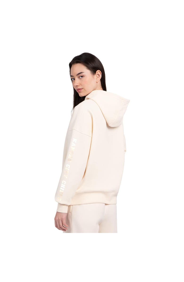 STARTER Women's Starter Cream Kansas City Chiefs Pastels Relaxed Travel Hoodie, Alternate, color, Cream