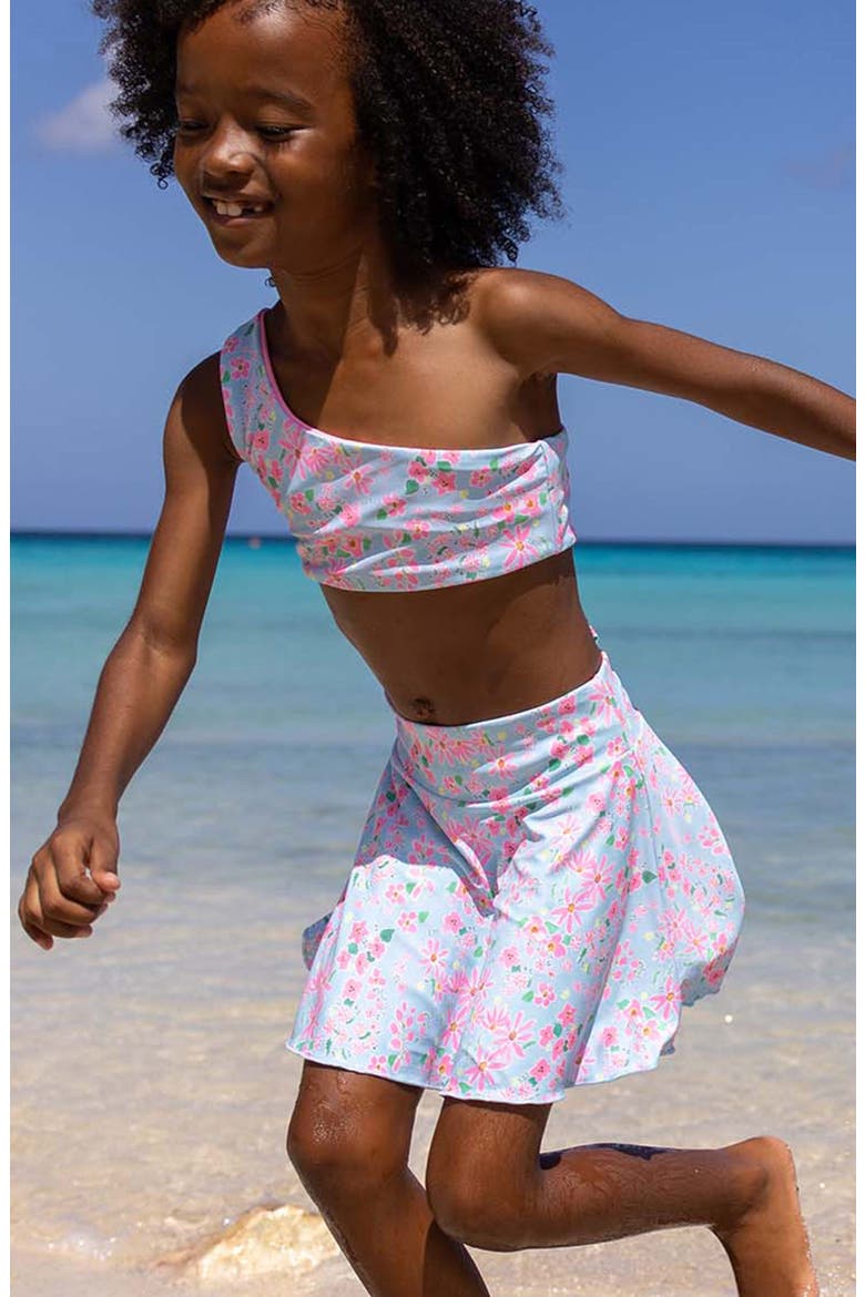 Kids' Daisy Chain Reversible Two-Piece Swimsuit, Alternate, color, BLUE