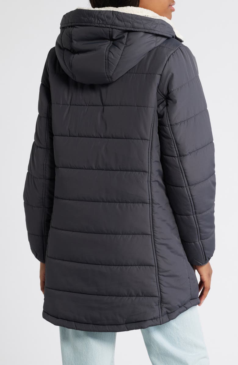 Rip Curl Anti-Series Anoeta Water Repellent Longline Quilted Coat, Alternate, color, 