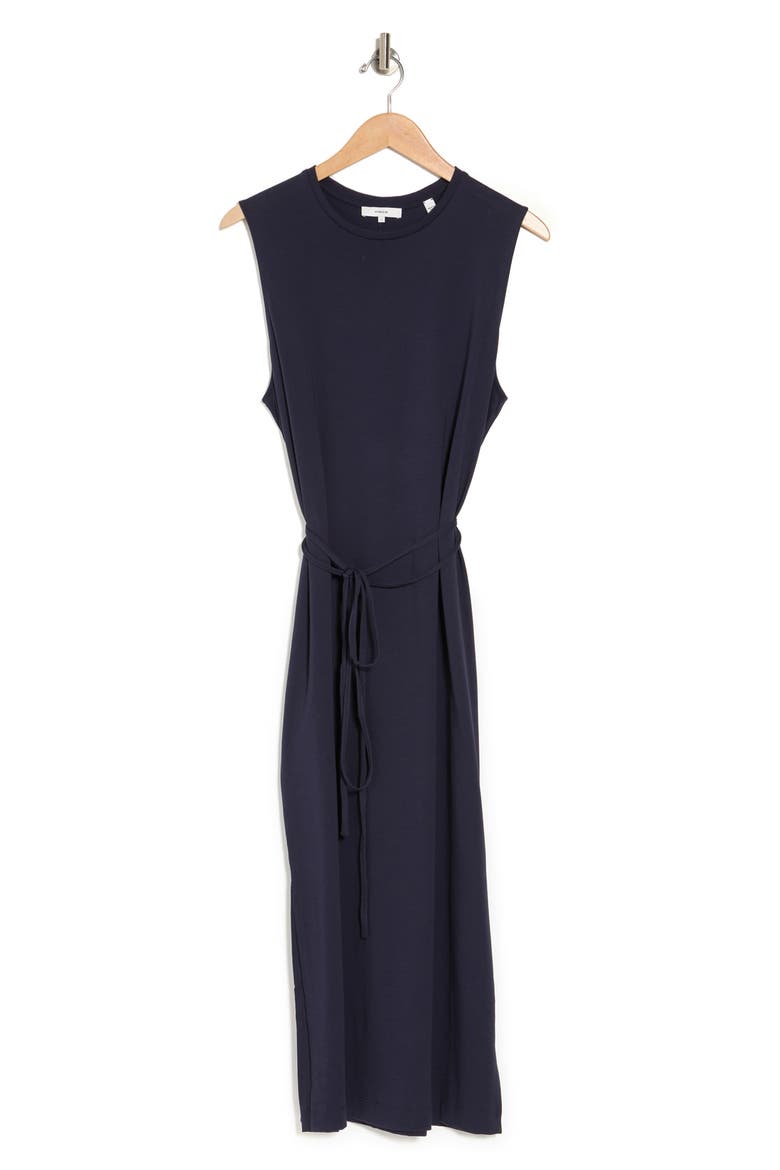 Sleeveless Pima Cotton Maxi Dress, Alternate, color, MARINE