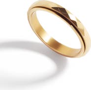 Mint & Lily Dainty Hammered Band Spinning Fidget Ring