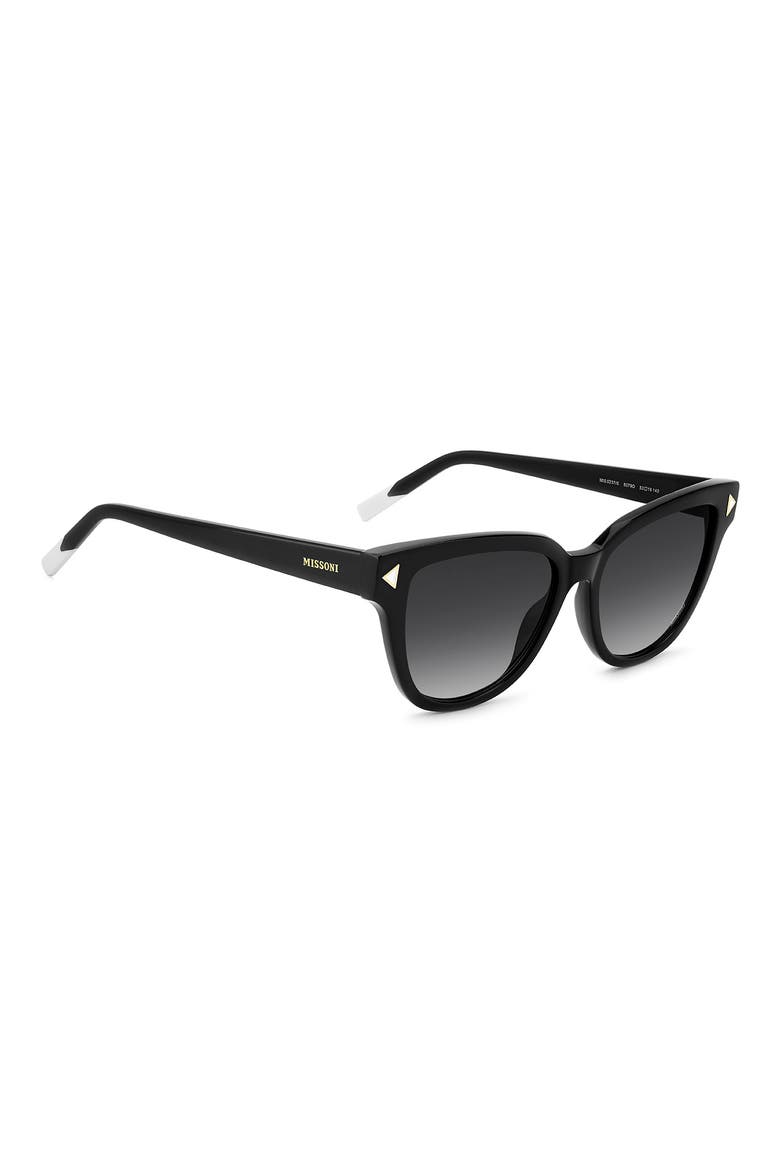 53mm Cat Eye Sunglasses, Alternate, color, BLACK/ DARK GREY