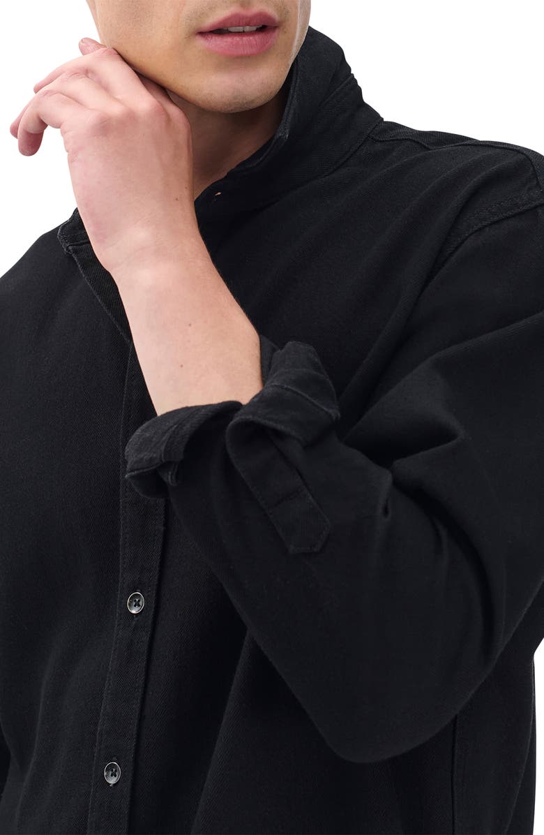 rag & bone Finch Denim Button-Up Shirt, Alternate, color, Black