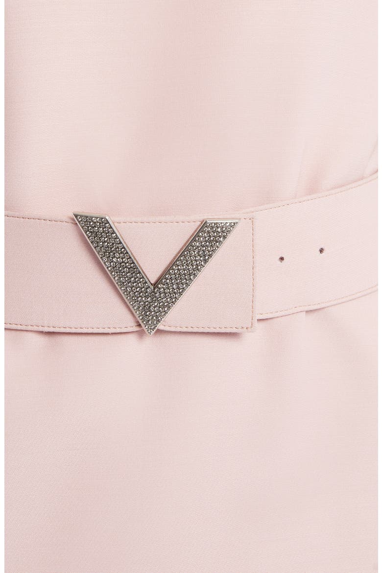 VLOGO Belted Wool & Silk Minidress, Alternate, color, SOFT PINK