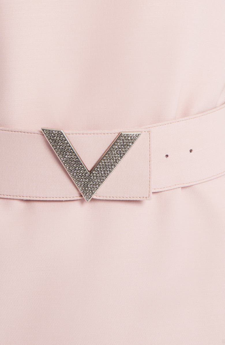 Valentino VLOGO Belted Wool & Silk Minidress, Alternate, color, 