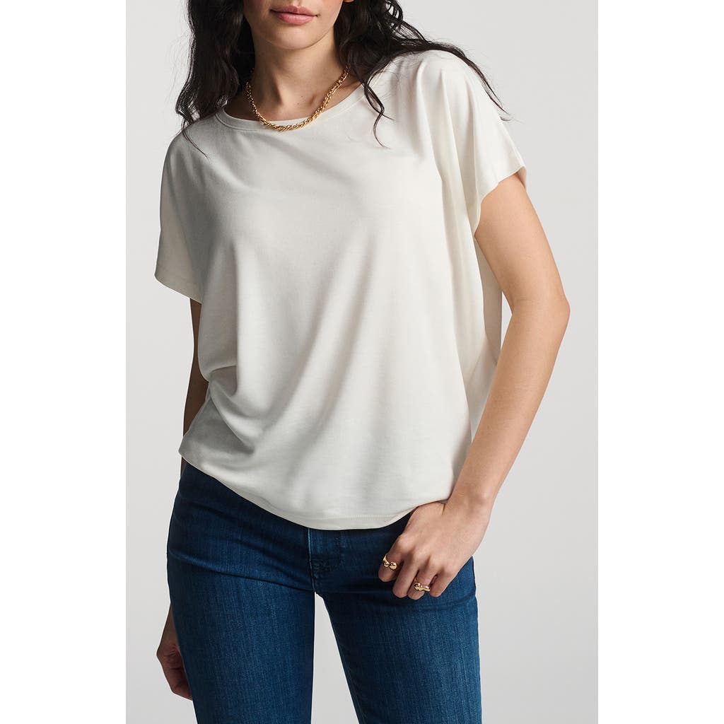 Mavi Jeans Luxe Touch Boat Neck T-shirt In White