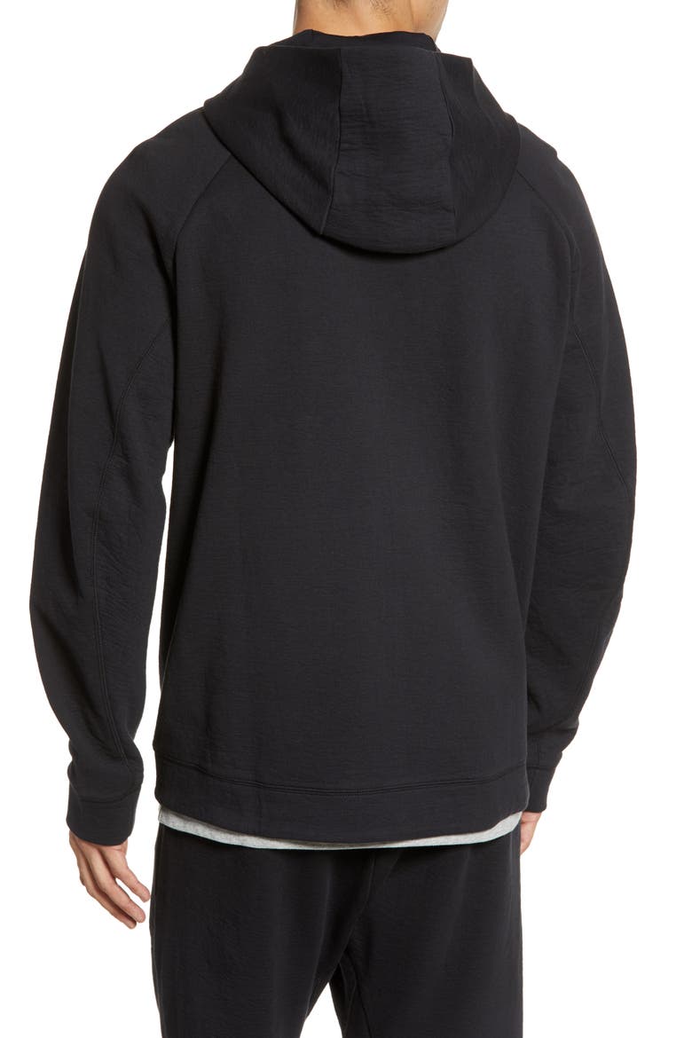 Tech Wash Full Zip Hoodie, Alternate, color, BLACK