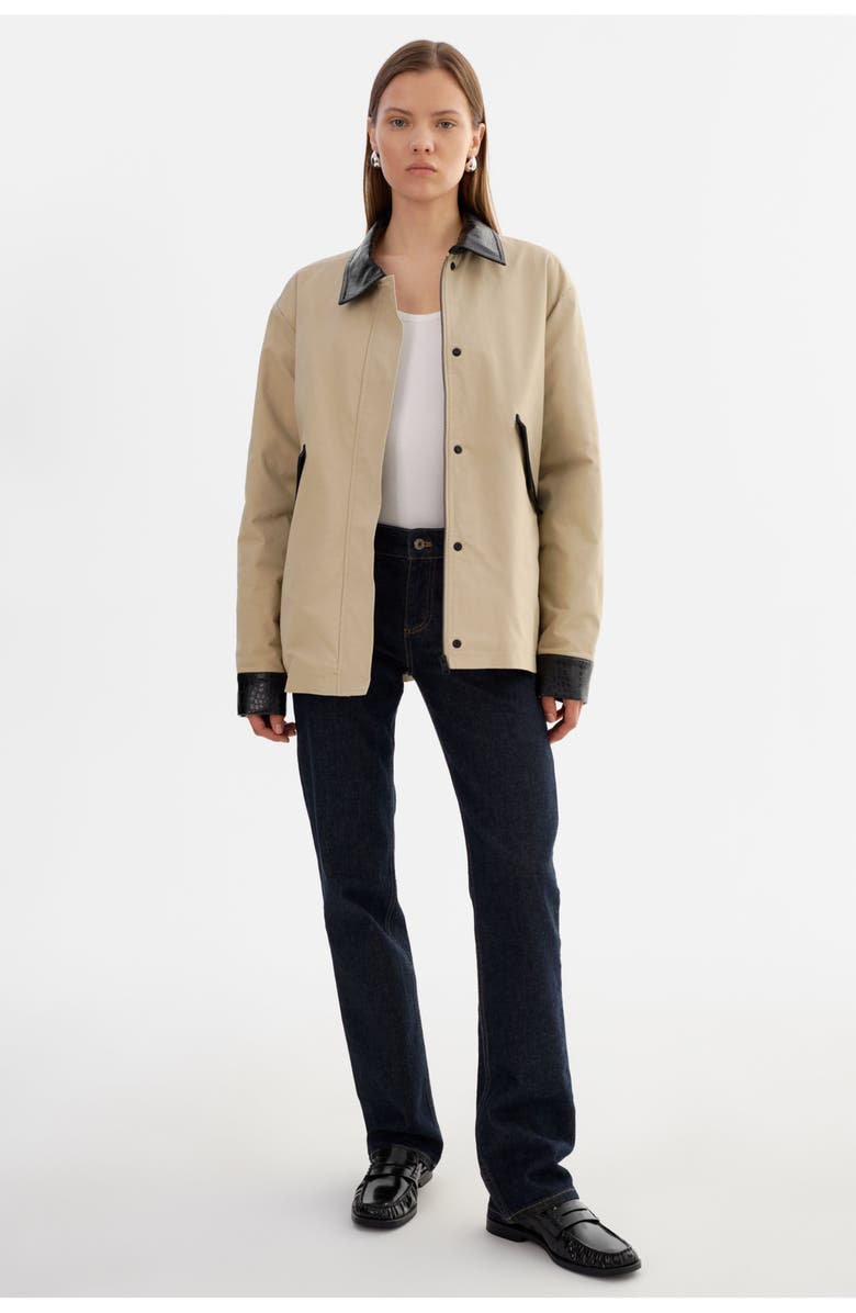 LAMARQUE Olivia | Barn Jacket, Main, color, Khaki/Black