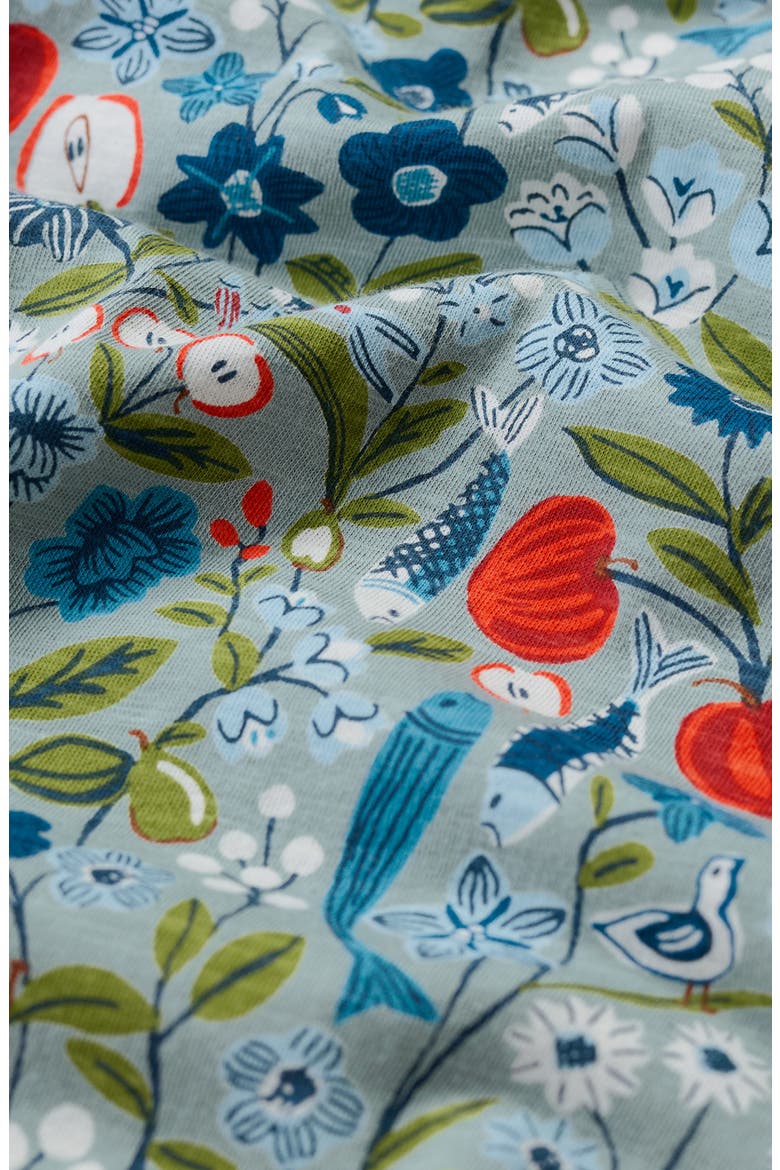 Moon Window Floral Organic Cotton Tunic, Alternate, color, STILL LIFE SEA HOLLY