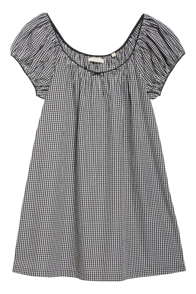 Julia Gingham Cotton Shirt Dress, Alternate, color, NOIR LA MADDALENA GINGHAM