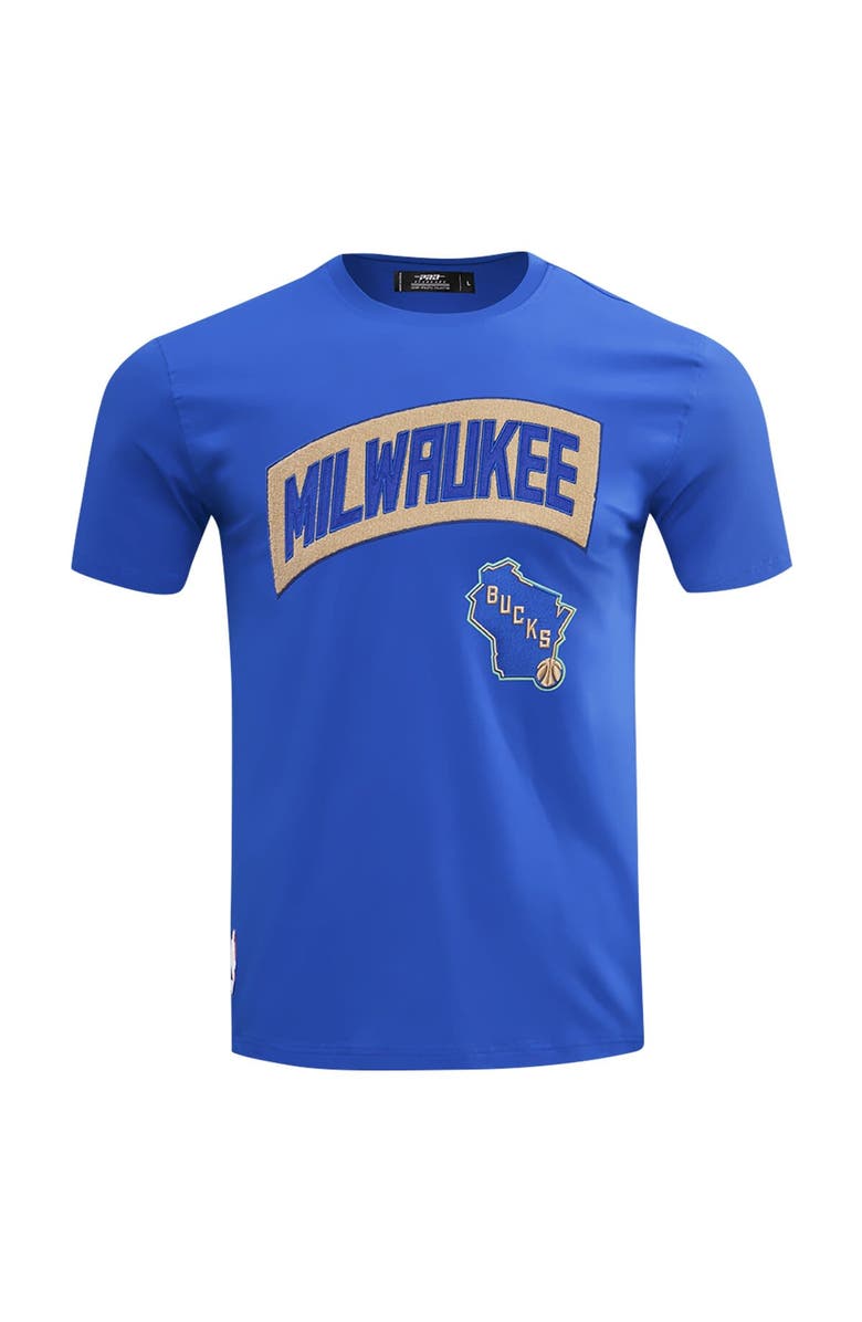 PRO STANDARD Men's Pro Standard Royal Milwaukee Bucks T-Shirt, Alternate, color, Royal