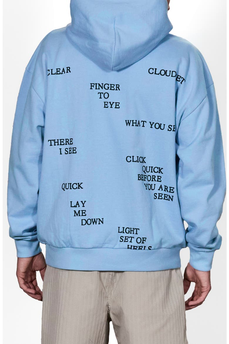 Indoors Graphic Hoodie, Alternate, color, BLUE