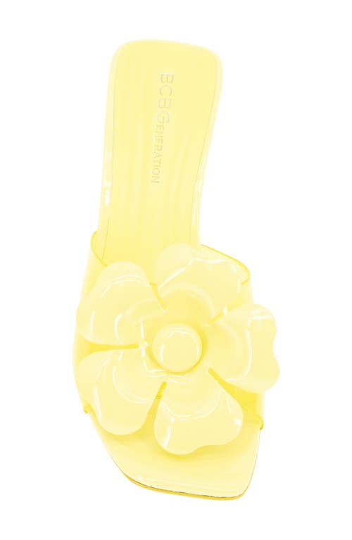 Bcbg Remani Flower Embellished Sandal In Lemon