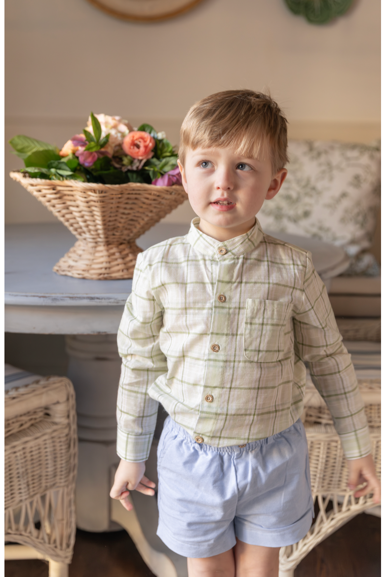 Arthur Long Sleeve Shirt, Alternate, color, Meadow Plaid