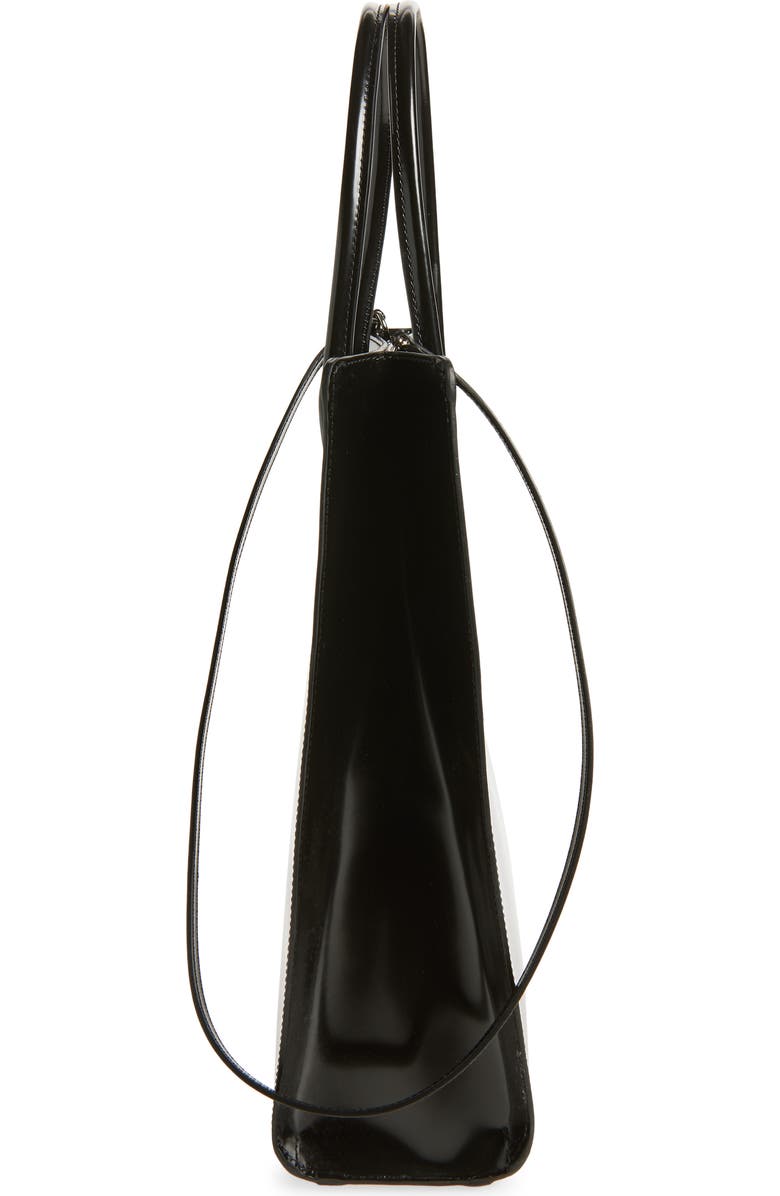 Lié Studio The Jane Leather Top Handle Bag, Alternate, color, Black Patent Leather