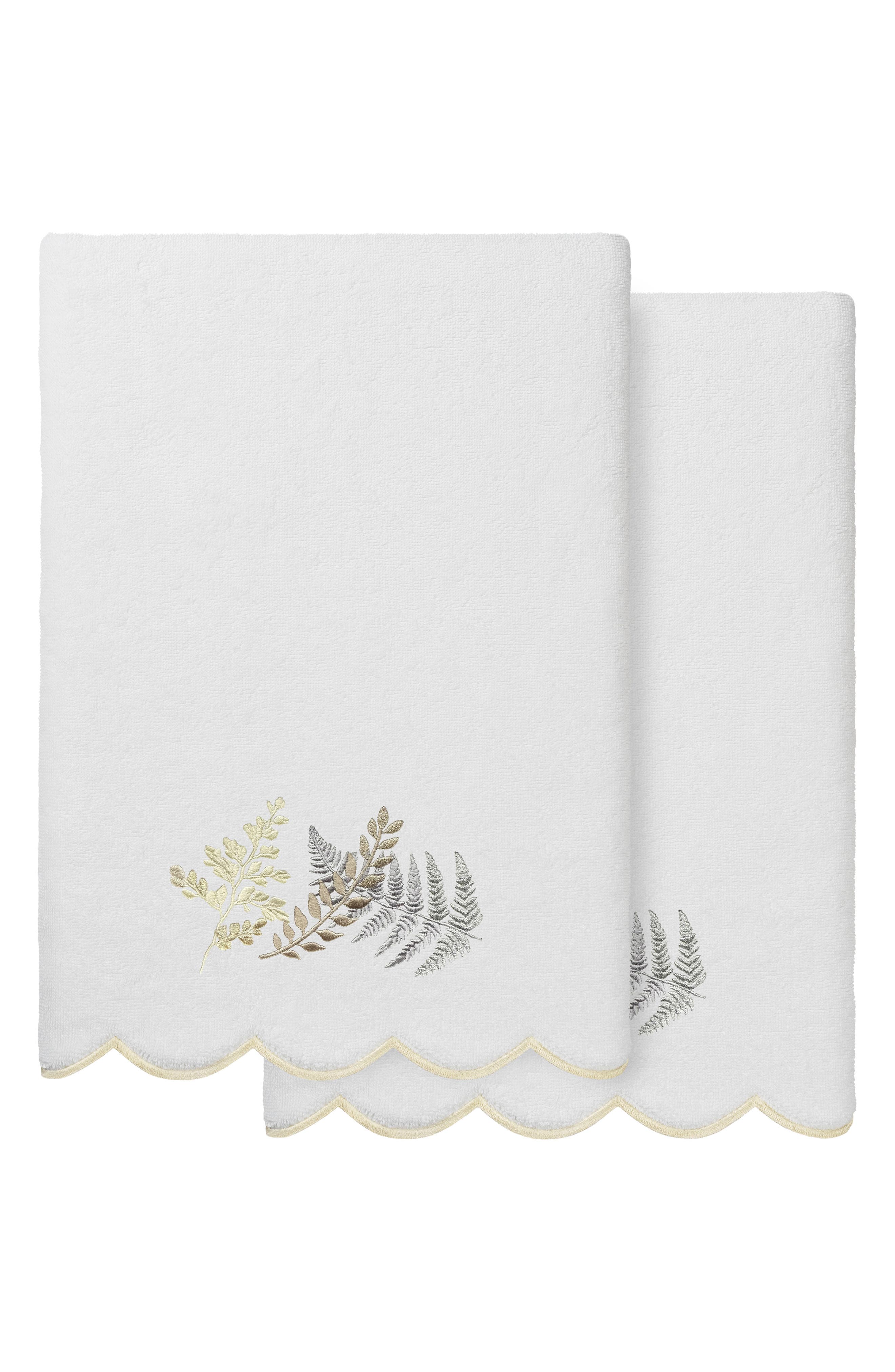 Fern Toss Scallop Pack of 2 Bath Towels